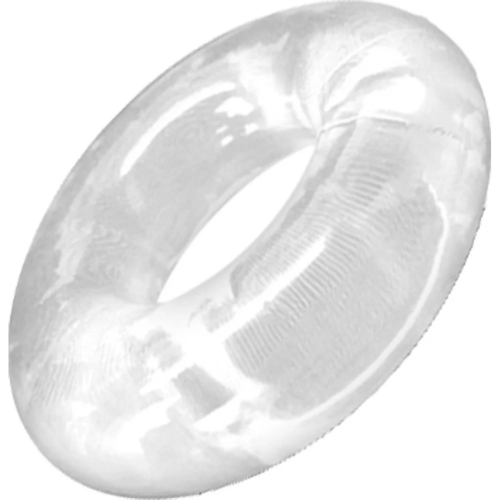 Rock Solid Donut Penis Ring, 2", Clear