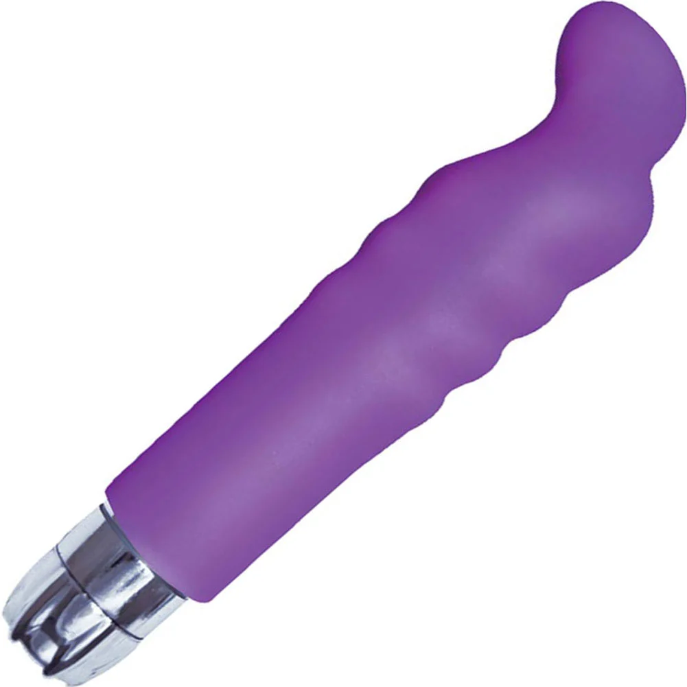 Naughty Neon Silicone G-Spot Vibrator, 5", Purple