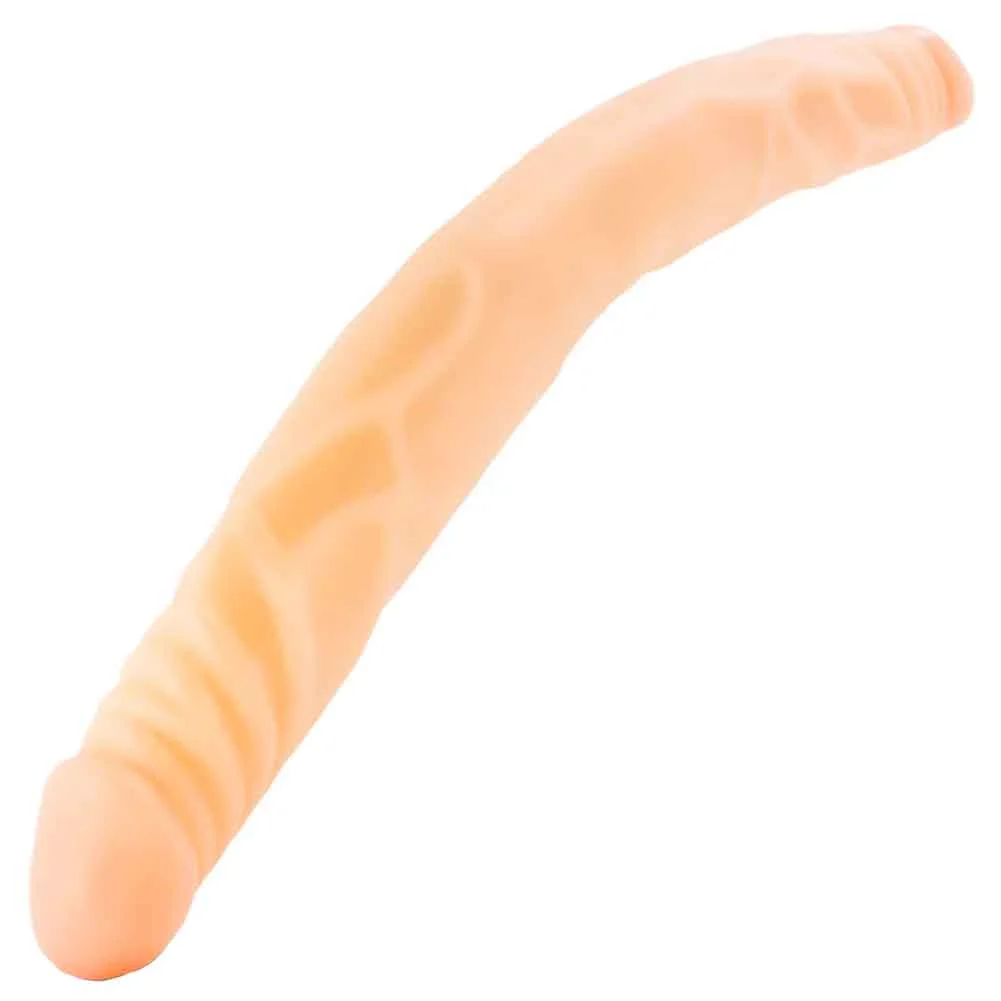 B Yours Realistic Double Dildo, 14", Vanilla