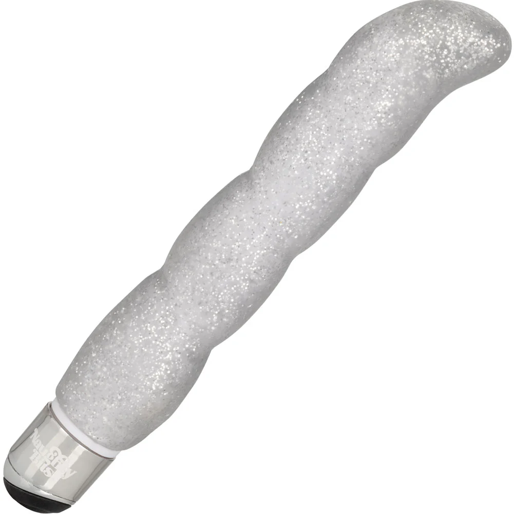 Naughty Bits Screwnicorn Majestic G-Spot Vibrator, 5.25", Silver