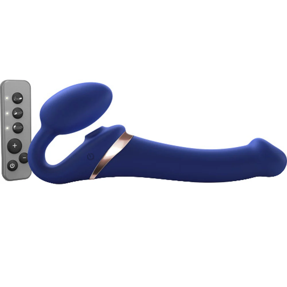 Strap-On-Me Multi Orgasm Bendable Strap-On, 9.17", Night Blue