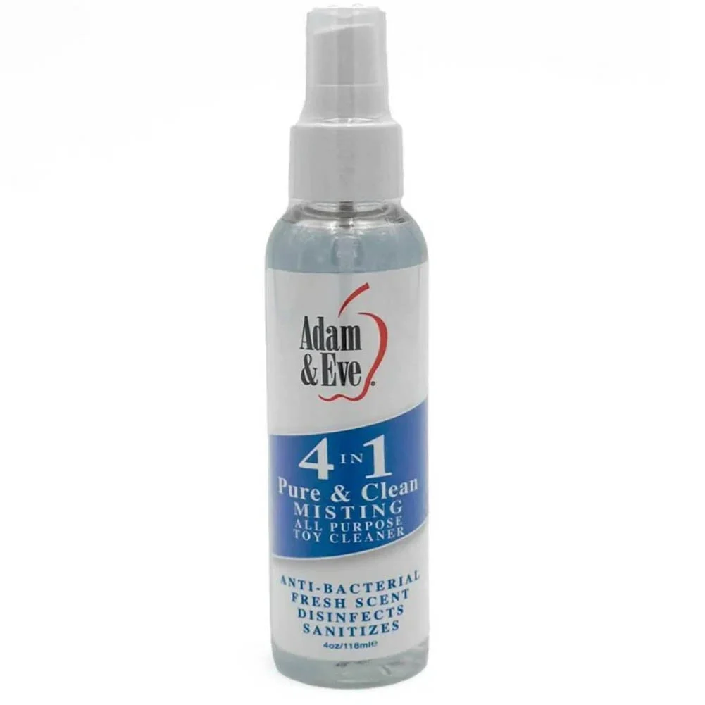 Adam and Eve 4 in 1 Pure and Clean Toy Cleaner, 4 fl.oz (118 mL), Misting