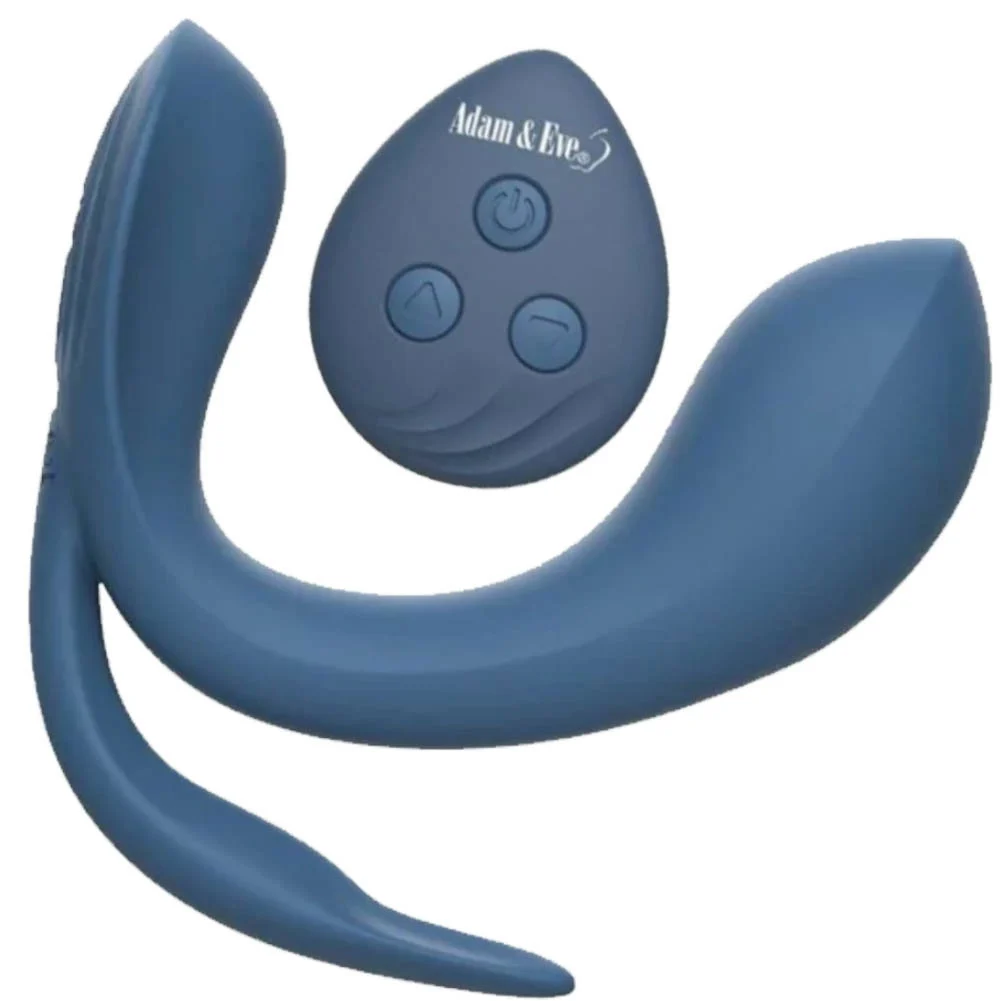 Adam & Eve Licking Vibrator with Remote Control, 4.5", Teal