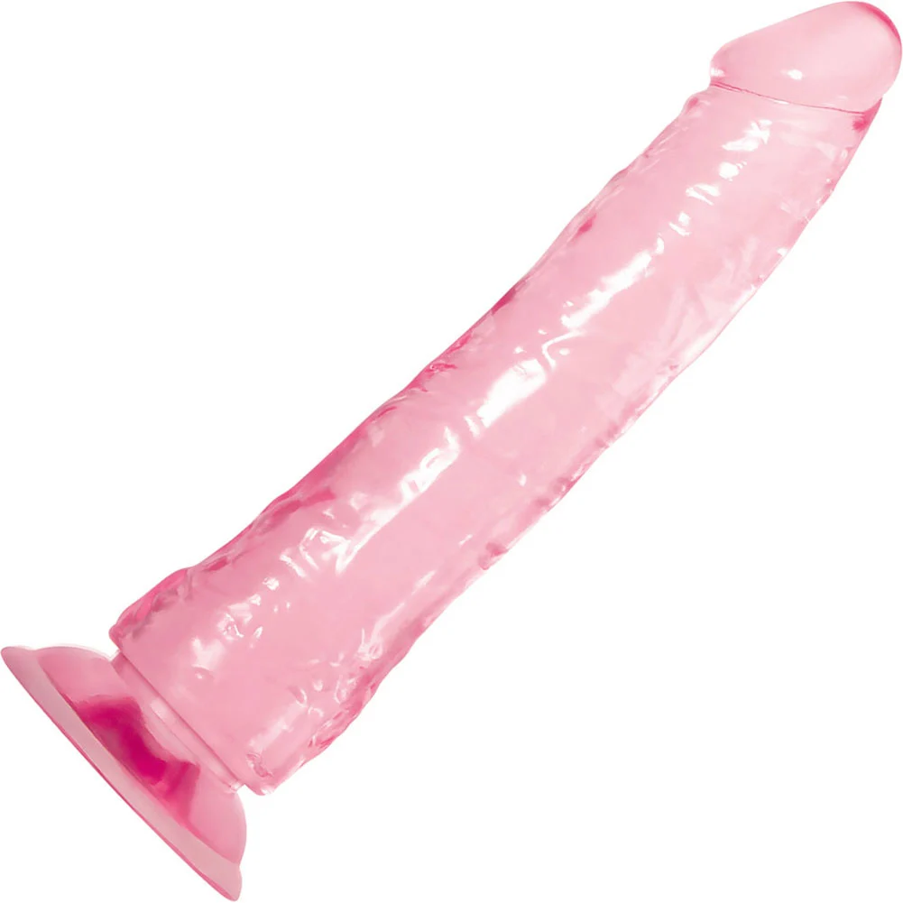 Adam and Eve Pink Jelly Realistic Dildo, 8.25", Pink