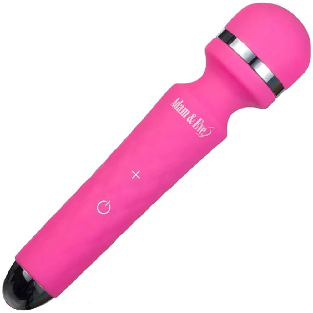 Adam & Eve Rechargeable Peak Wand Massager, 7", Pink