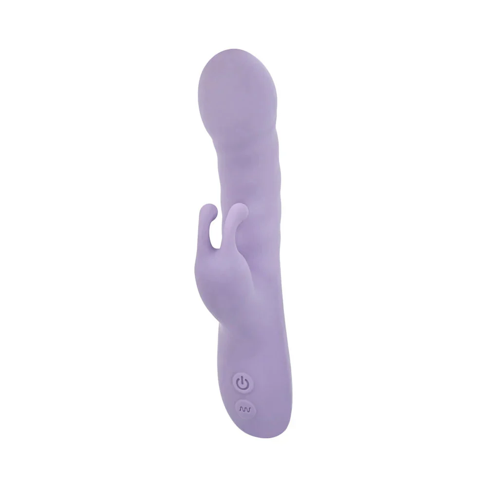 Adam & Eve Violet Vixen Dual Stimulator with Textured Curved Shaft