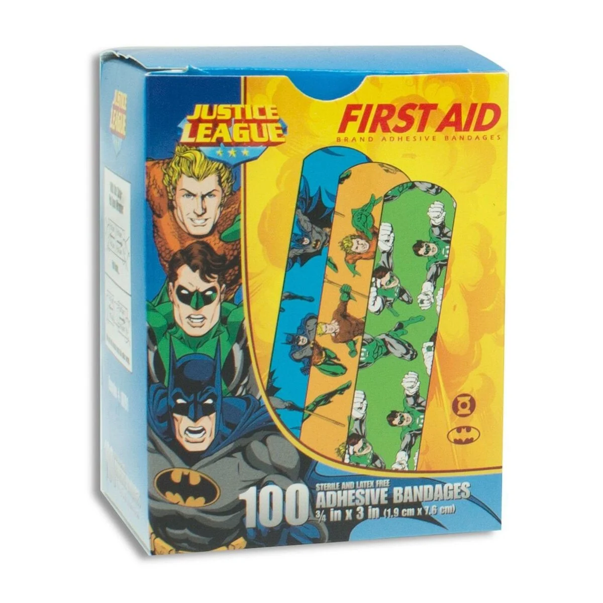 American White Cross Stat Strip Batman/Aquaman/Green Lantern Design Adhesive Strips