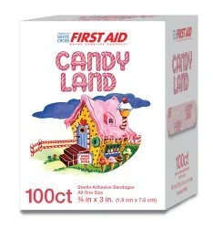 American White Cross Stat Strip Candy Land Adhesive Strips