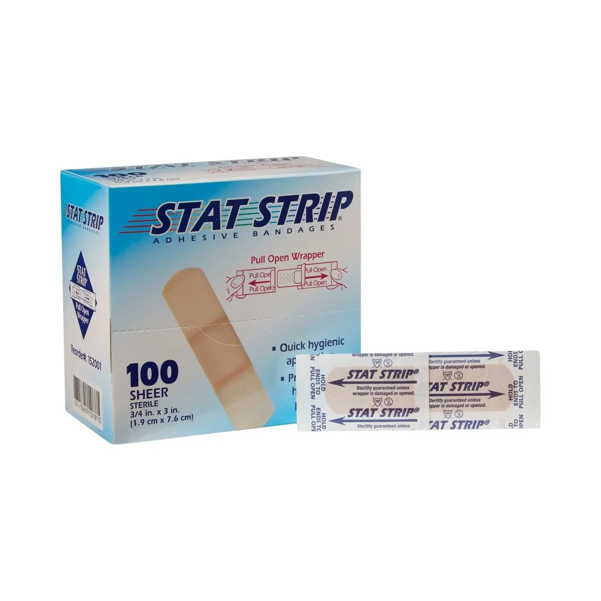 American White Cross Stat Strip Tan Adhesive Strips
