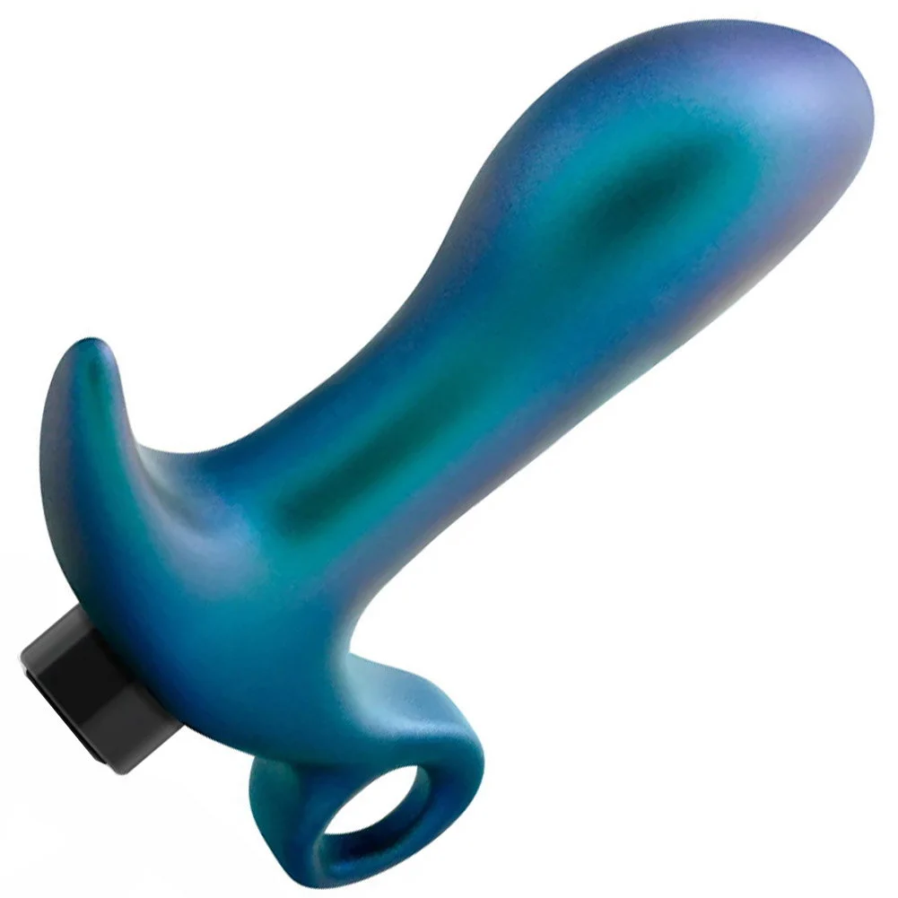 Anal Adventures Matrix Teleportation Prostate Massager Plug, 4.25", Lunar Blue