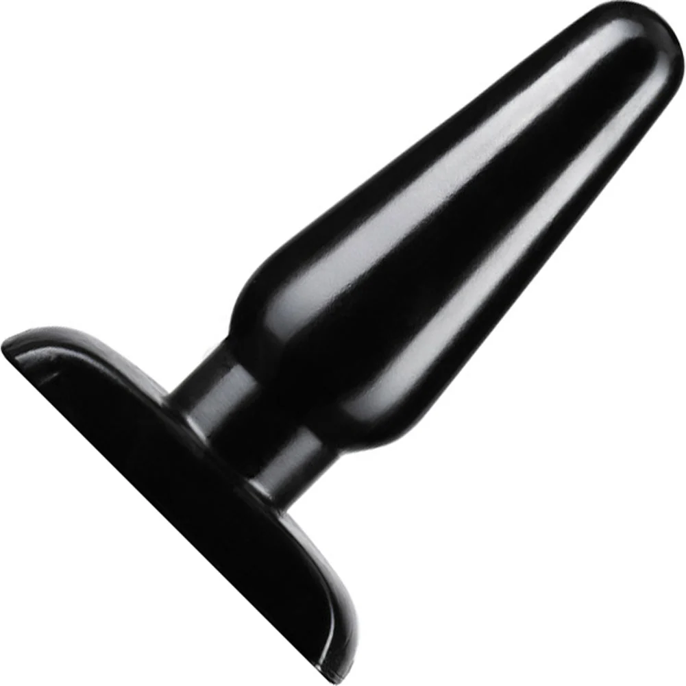 Anal Adventures Medium Basic Anal Plug, 4.75", Black