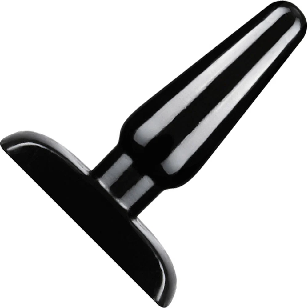 Anal Adventures Small Basic Anal Plug, 4.25", Black