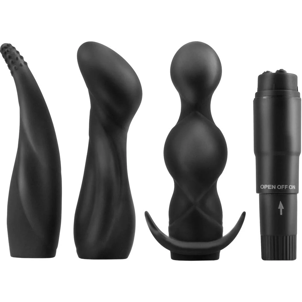 Anal Fantasy Collection Anal Adventure Kit with Vibrator, 4", Black