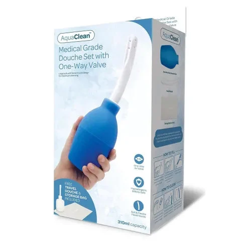 AQUACLEAN MEDICAL GRADE DOUCHE SET WITH 1 WAY VALVE