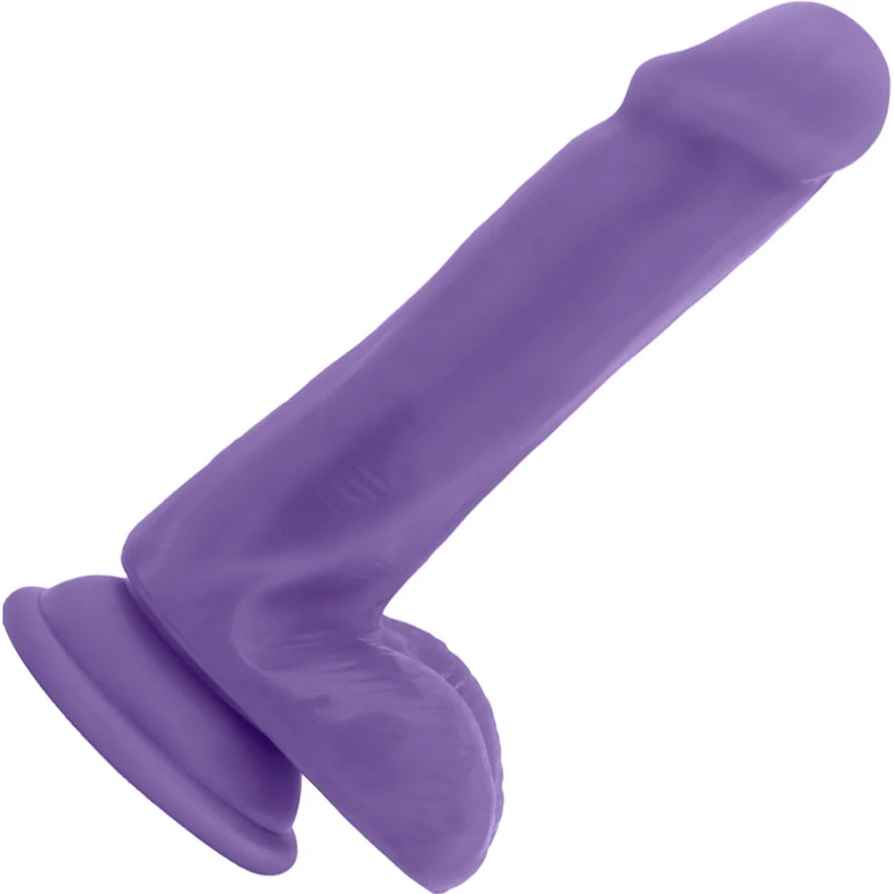 Au Naturel Bold Delight Dual Density Dildo, 6", Purple