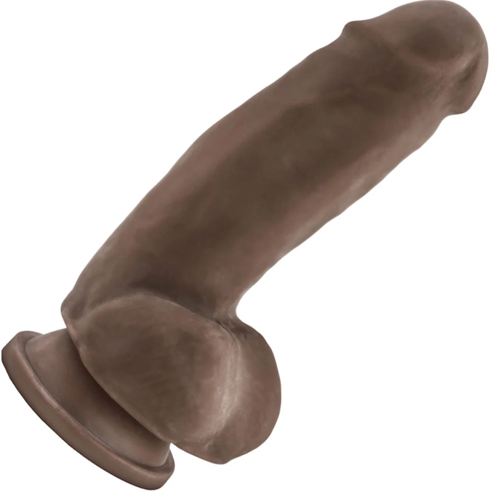 Au Naturel Fat Boy Dual Density Realistic Dildo, 7", Chocolate