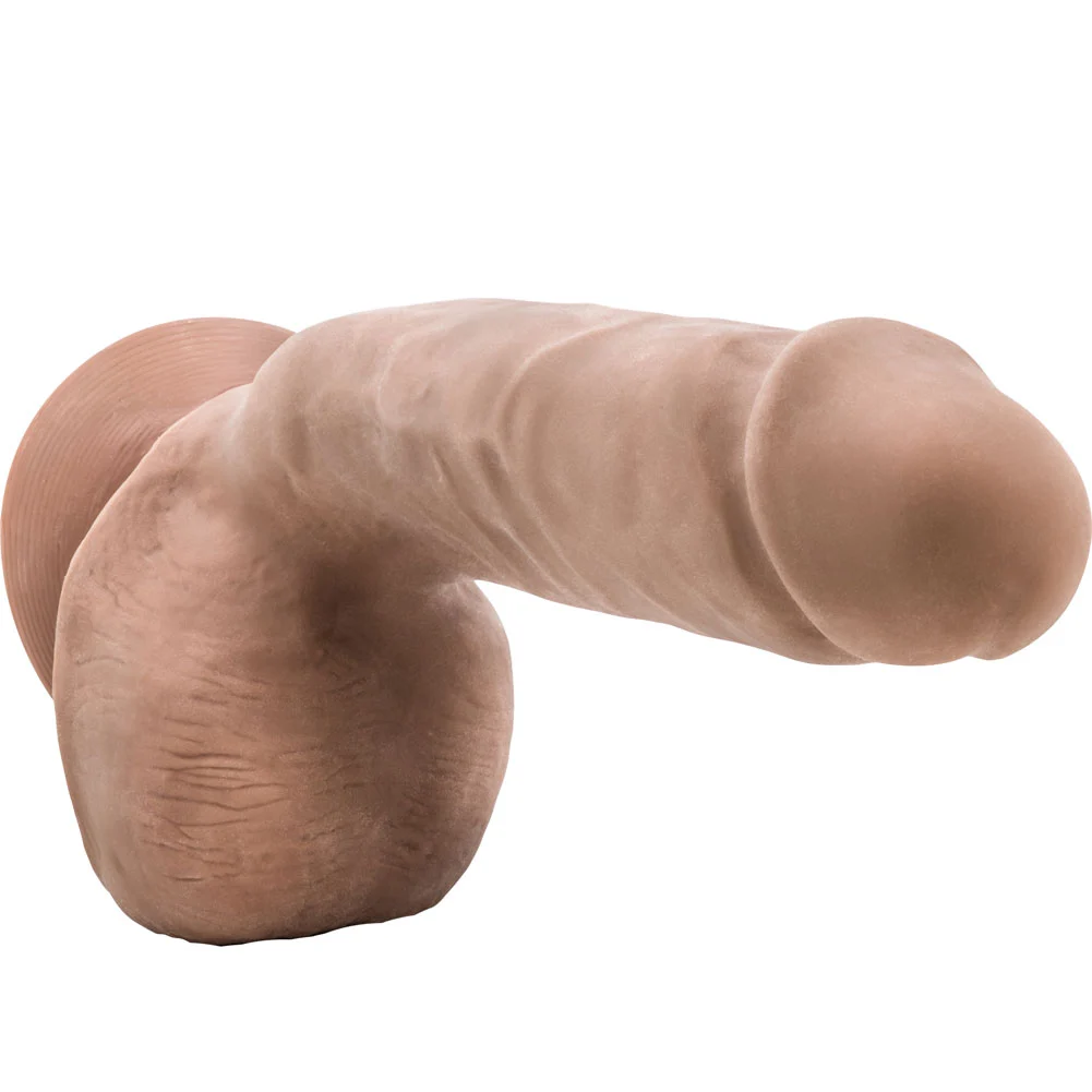 Au Naturel Macho Dual Density Realistic Dildo, 8.7", Mocha