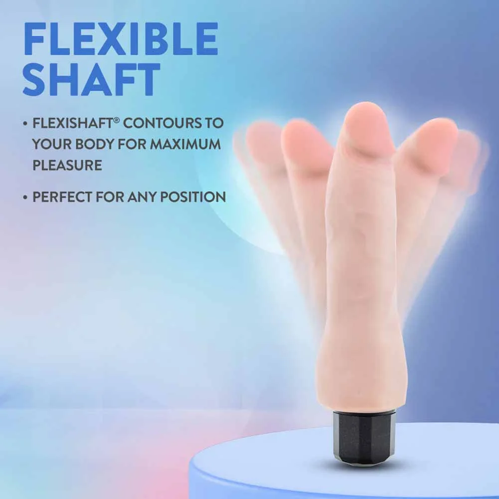Au Naturel Rechargeable Realistic Dual Density Dildo, 8.75", Vanilla