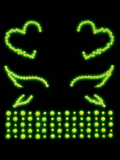 Ayla Adhesive Glow in the Dark Face Stickers