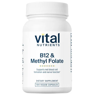 B-12/Methyl Folate 1000mcg/800mcg (Vital Nutrients)