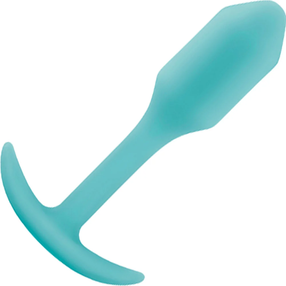 b-Vibe Snug Plug 1 Weighted Silicone Anal Toy, 3.4", Mint