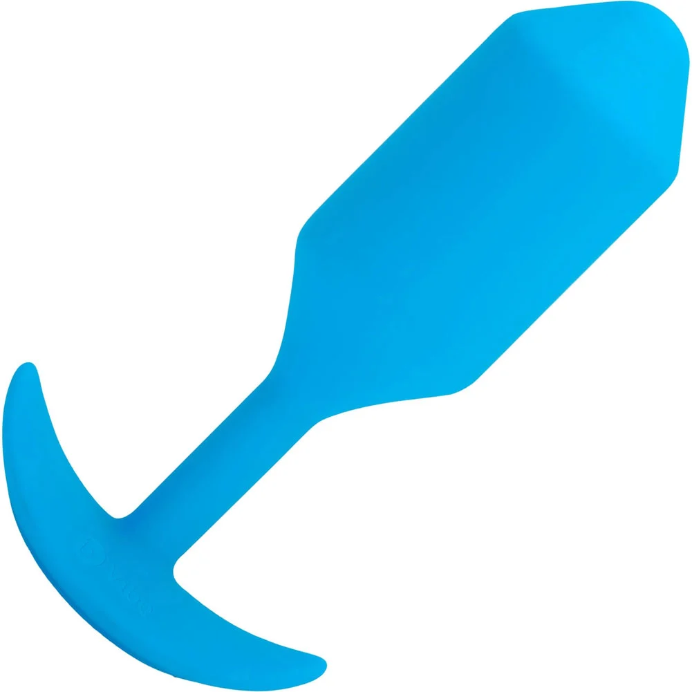 b-Vibe Vibrating Snug Plug 3 Rechargeable Anal Toy, 5.4", Blue