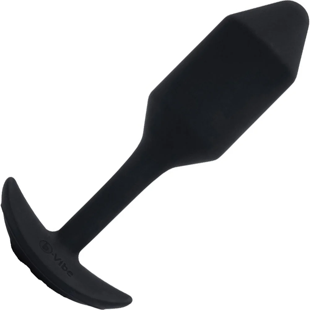 b-Vibe Weighted Vibrating Snug Plug, 4.3", Black