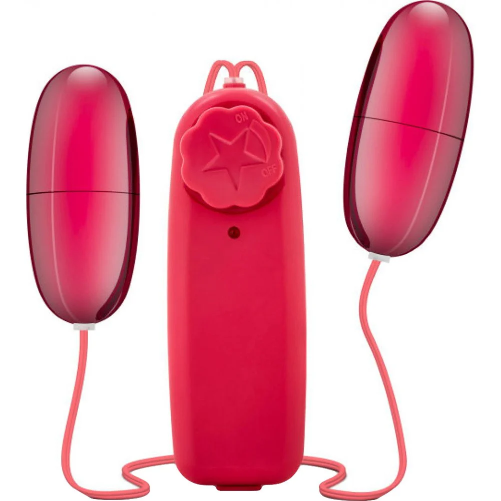 B Yours Double Pop Eggs Bullet Vibrator, Cerise