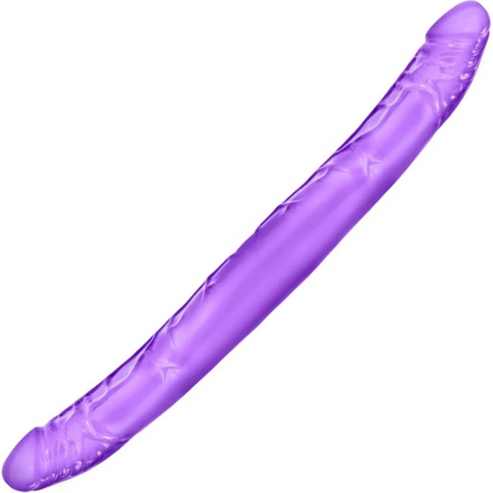 B Yours Realistic Double Dildo, 16", Purple