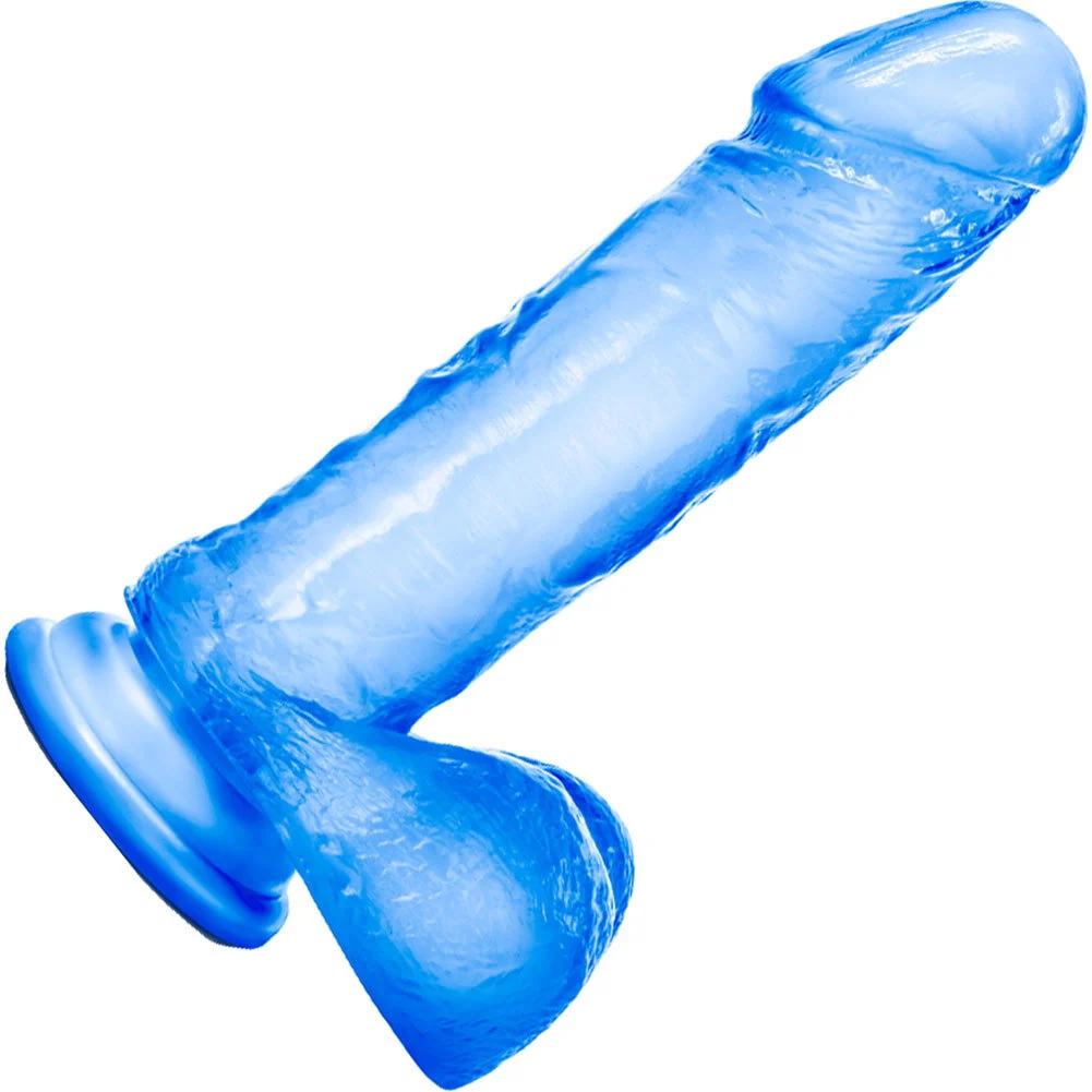 B Yours Sweet N Hard No 2 Dildo with Suction Cup, 7.75", Blue
