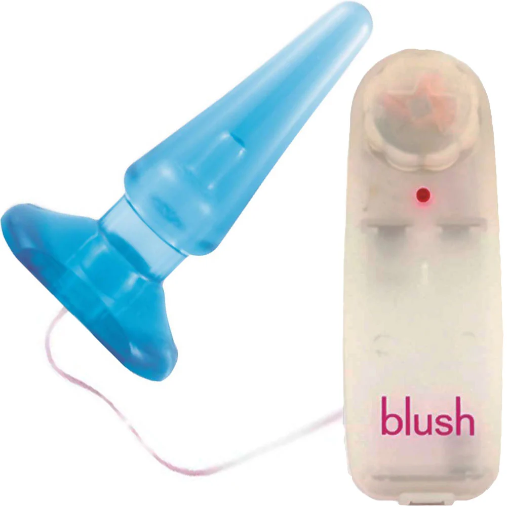 B Yours Vibrating Basic Anal Pleaser, 4.25", Blue