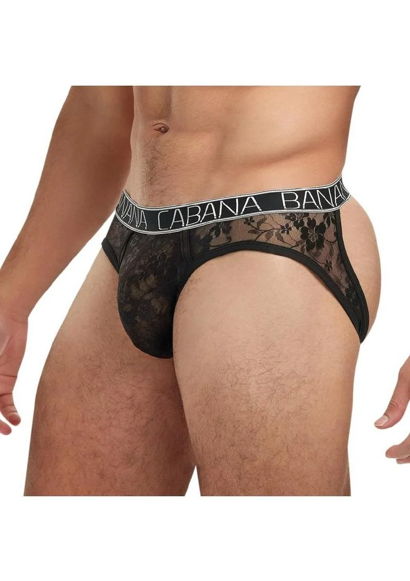 Banana Cabana Lace Nights Open Back Brief