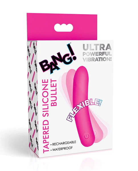 Bang! Tapered Flexible Silicone Bullet - Pink