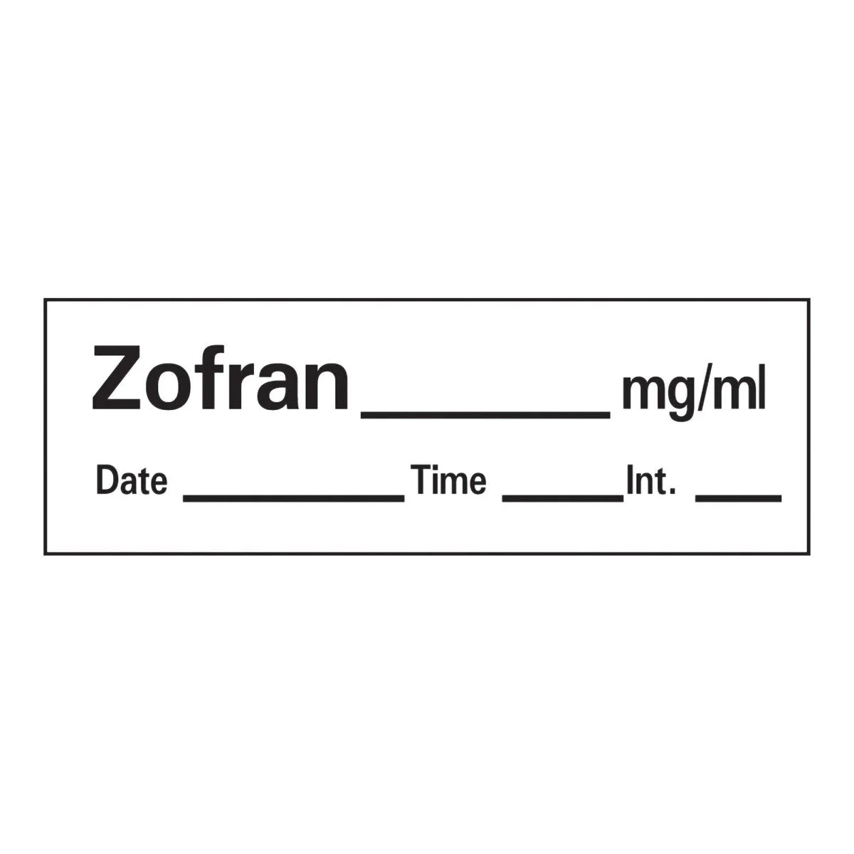 Barkley Zofran_mg/Ml Date_Time_Int_ Anesthesia Label Tape