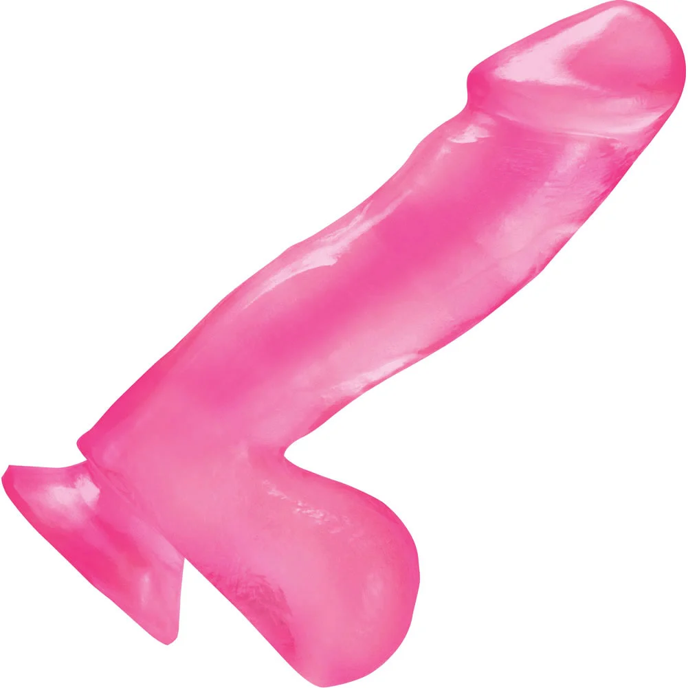 Basix Rubber Works Chubby Dong with Suction Cup, 6.5", Pink