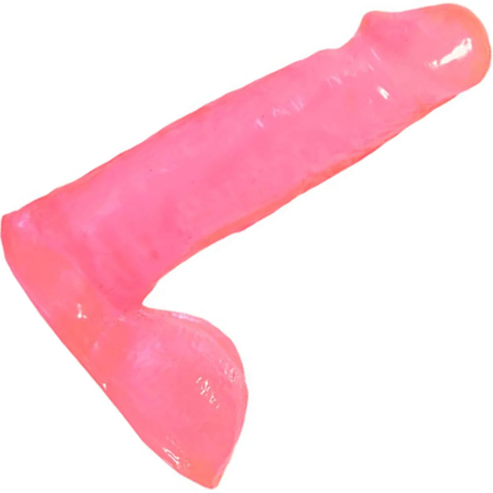 Basix Rubber Works Dong with Balls, 6", Pink