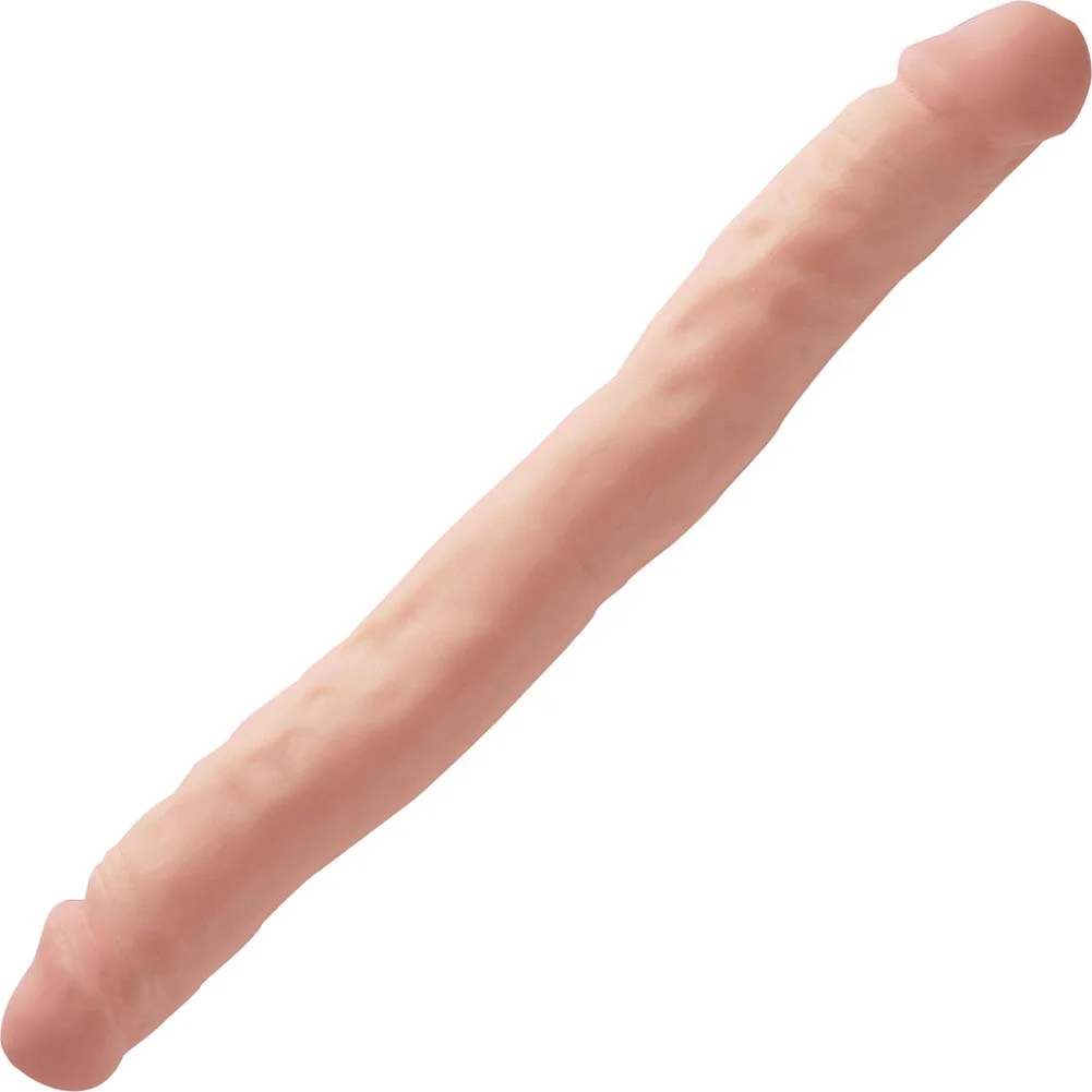 Basix Rubber Works Double Dong, 12", Flesh