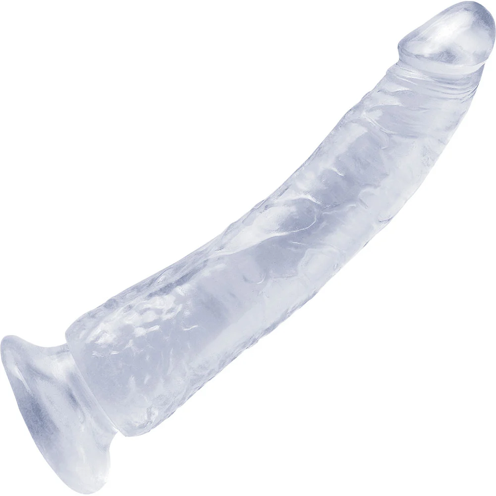 Basix Rubber Works Slim Dong with Suction Cup, 7", Clear