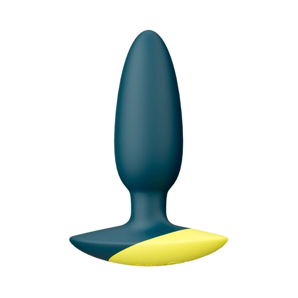 Bass Rechargeable Vibrating Anal Plug, Dark Green Silicone