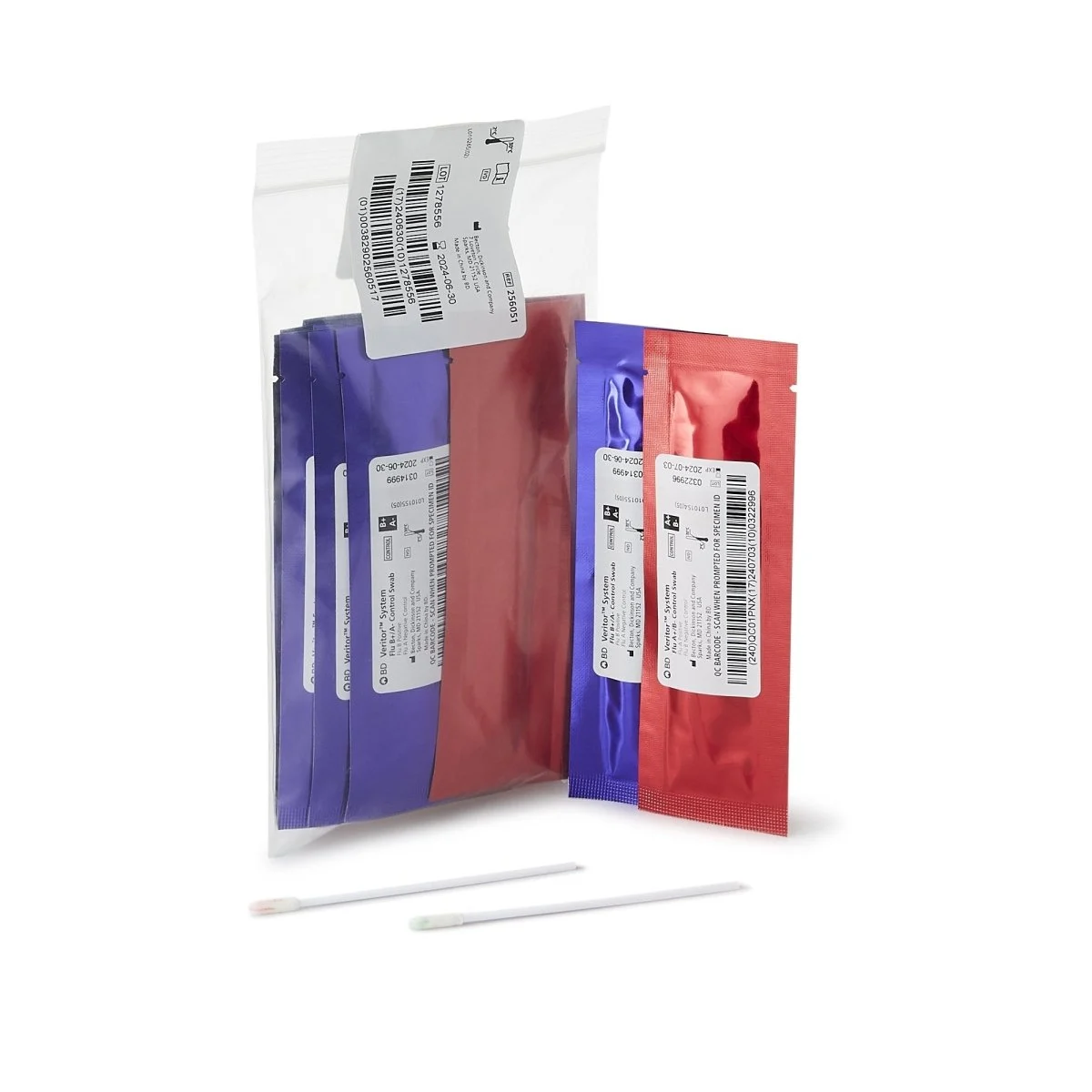 BD Veritor System Control Swab Set For Bd Veritor System Reader And Flu A+B Test