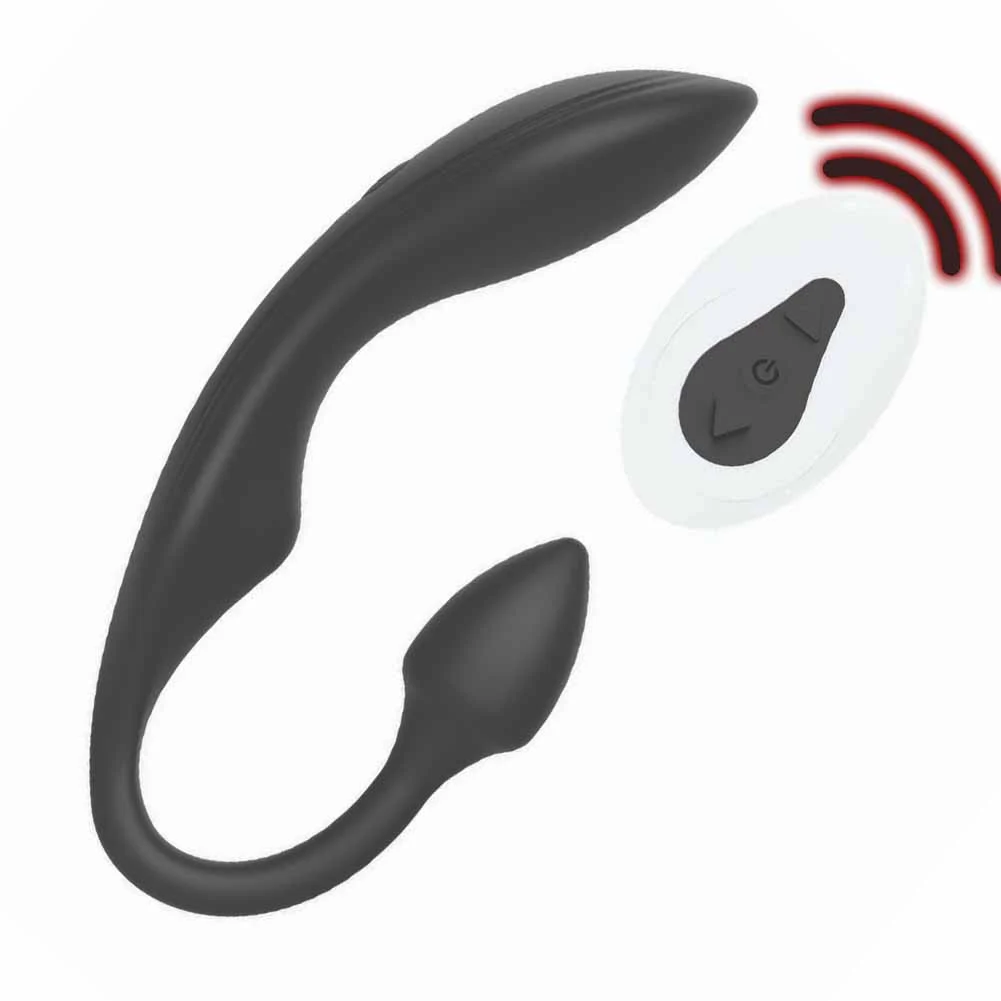 The Beat Rechargeable Flexible Dual Ended Massager with Wireless Remote, Black