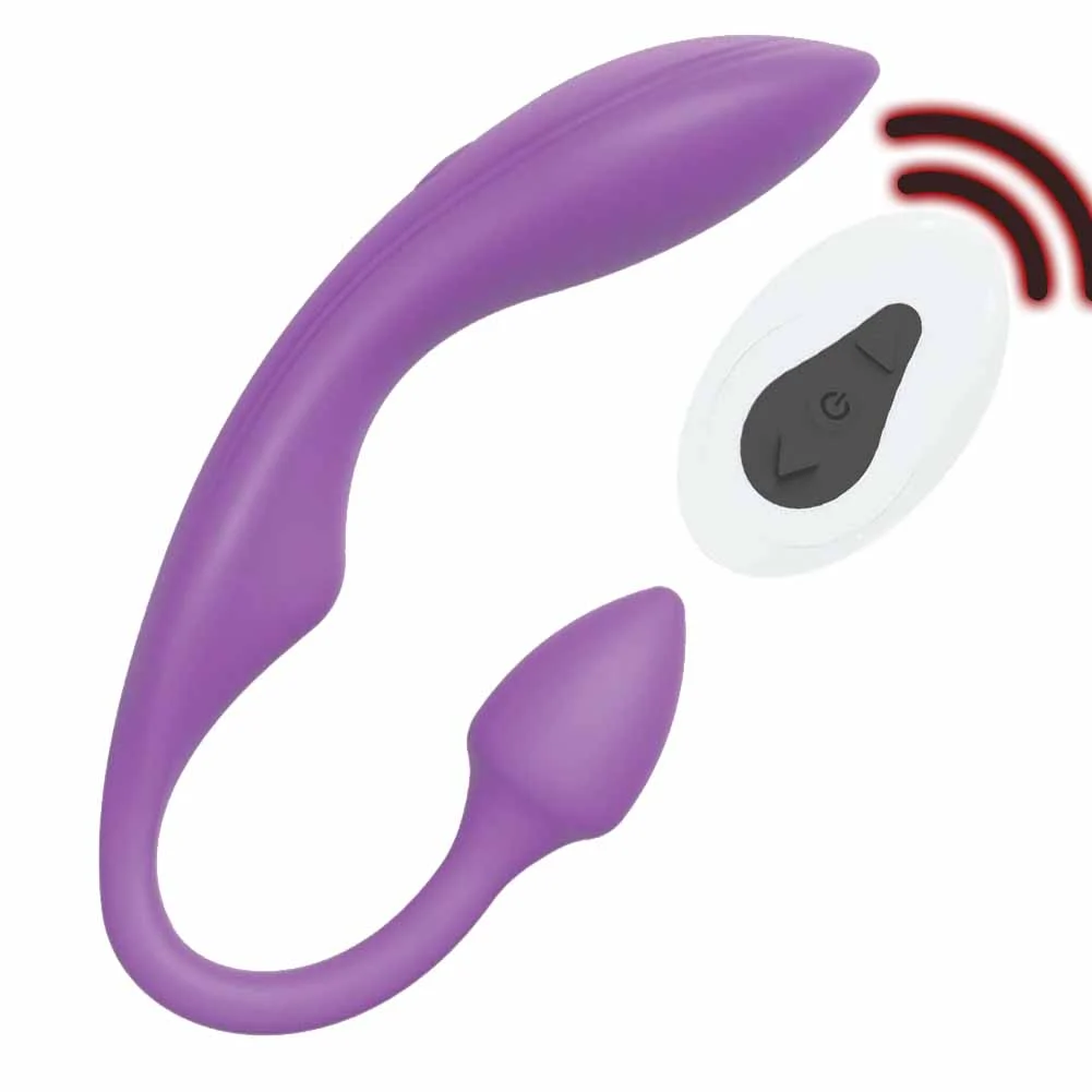 The Beat Rechargeable Flexible Dual Ended Orgasmic Massager with Wireless Remote, Purple