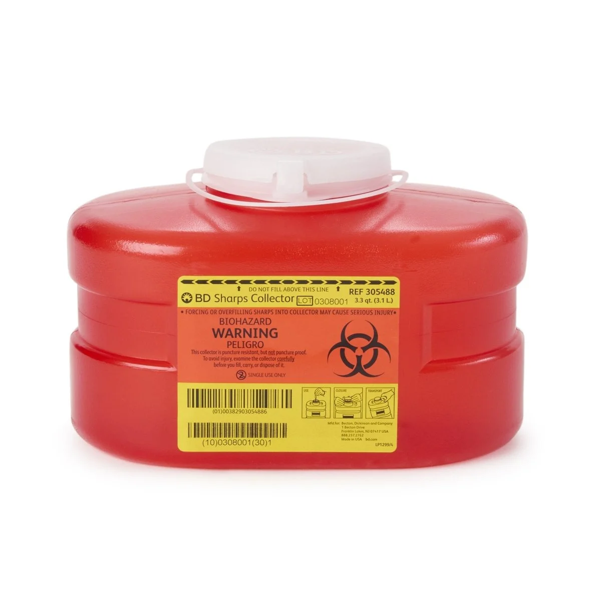 Becton Dickinson Red Sharps Container