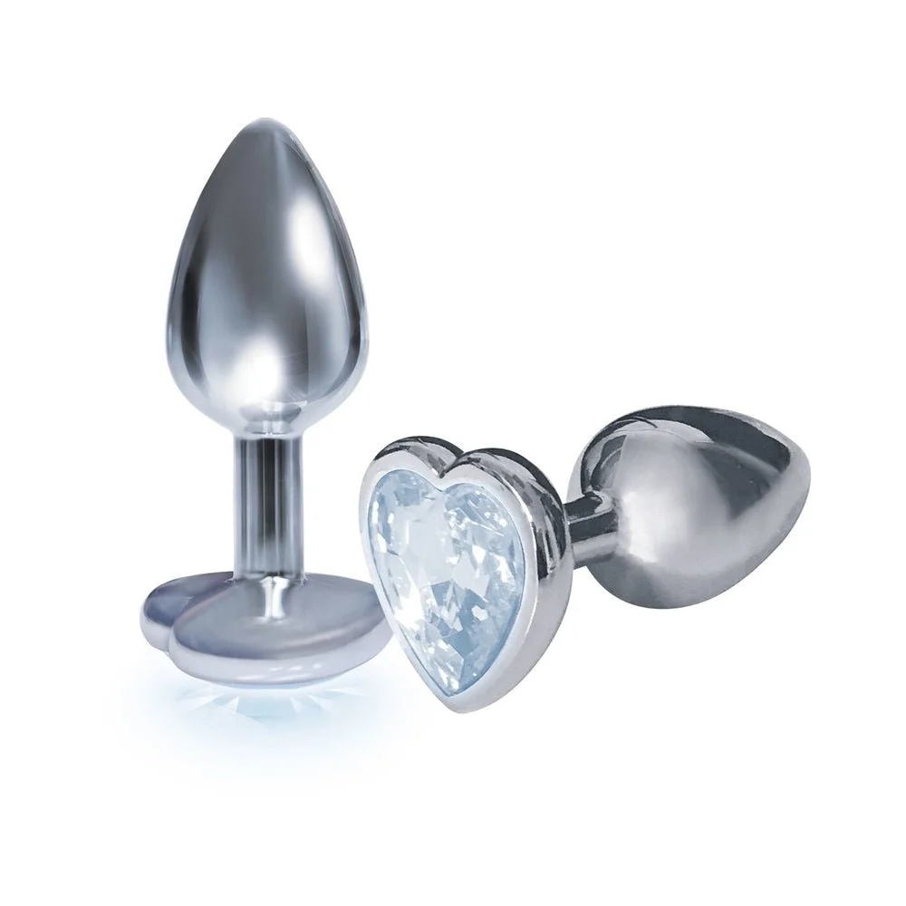 Bejeweled Stainless Steel Butt Plug, The 9's Silver Starter