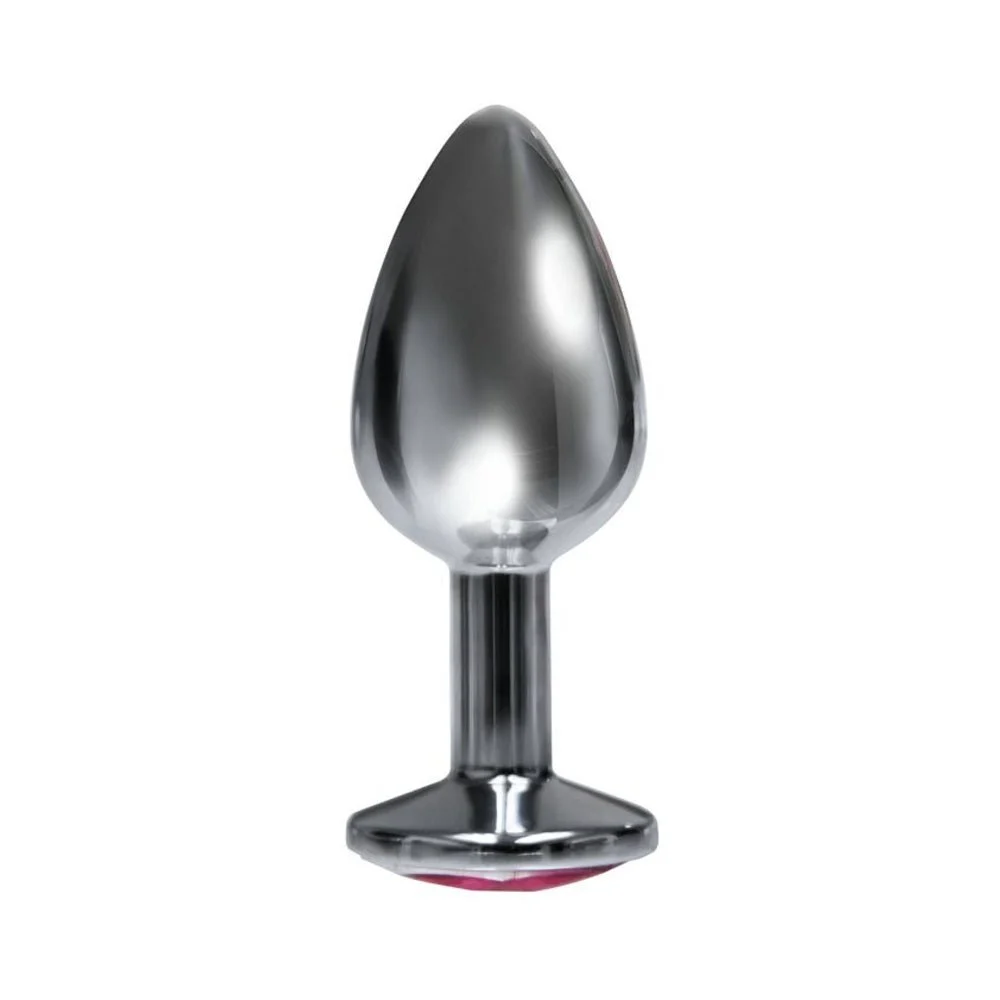 Bejeweled Stainless Steel Butt Plug, Silver Starter