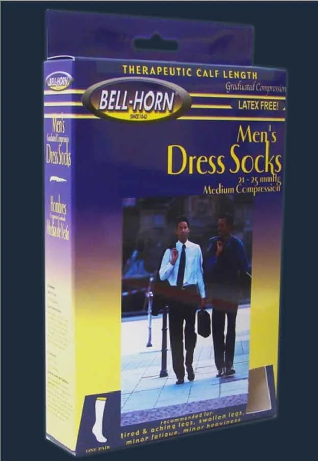 Bell-Horn Male Compression Dress Socks, X-Large