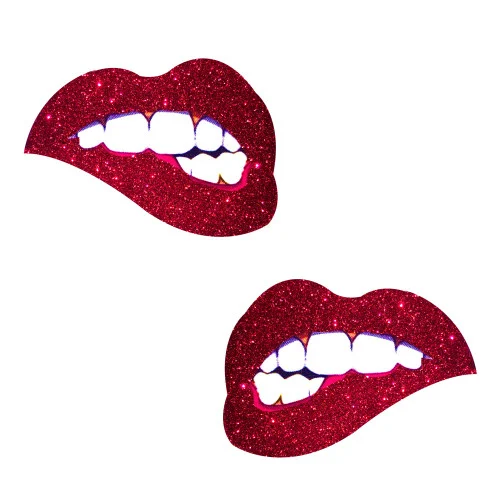 Bite Me Red Lips Nipztix Pasties