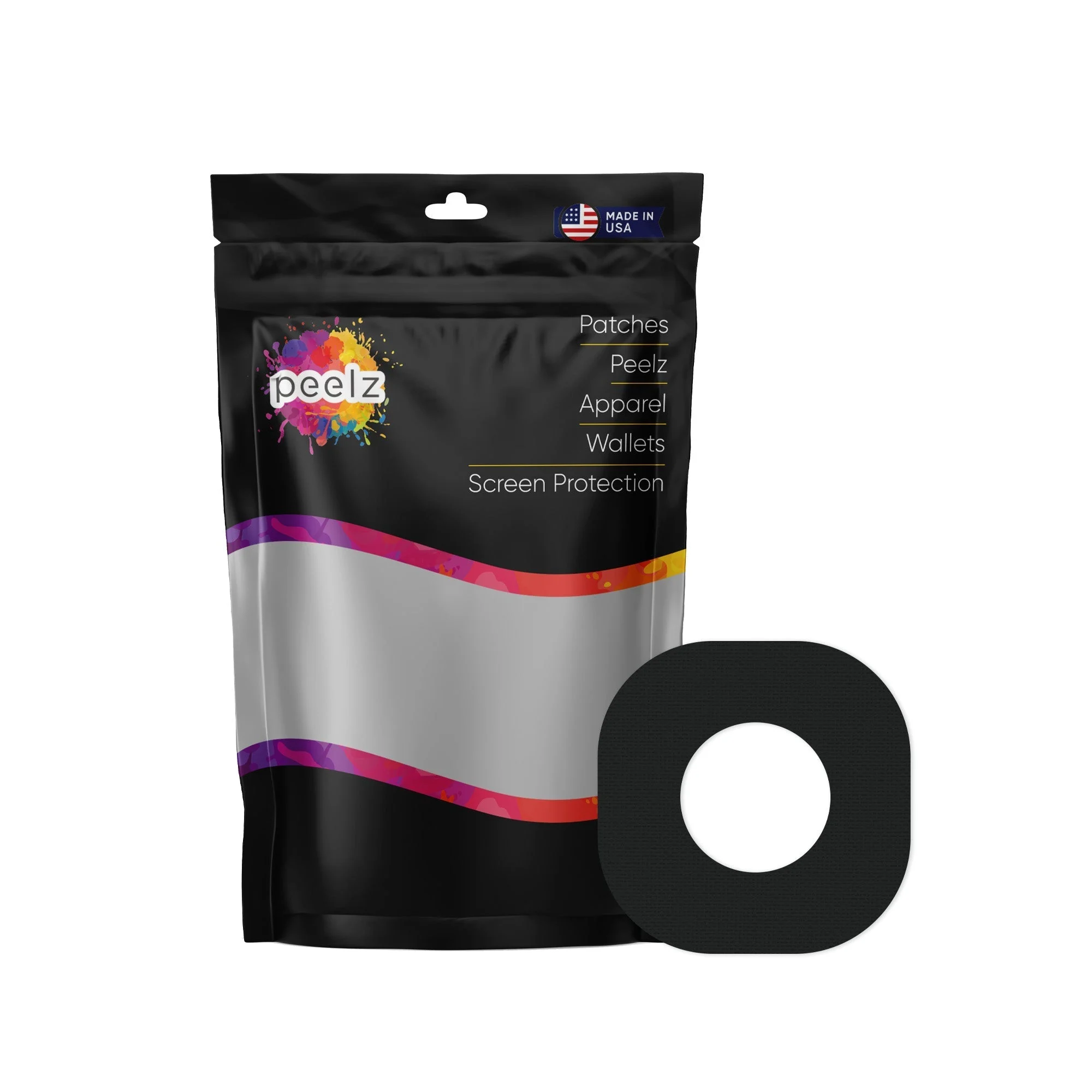 Black Dexcom G7 and Stelo Patch Tape - Pump Peelz