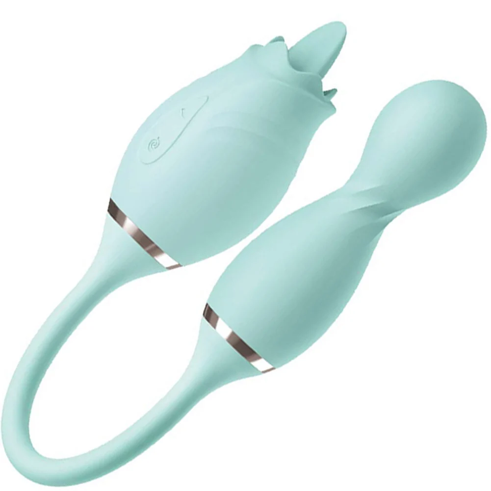 Blaze Exciter Dual Action Tongue Vibrator, 14", Aqua