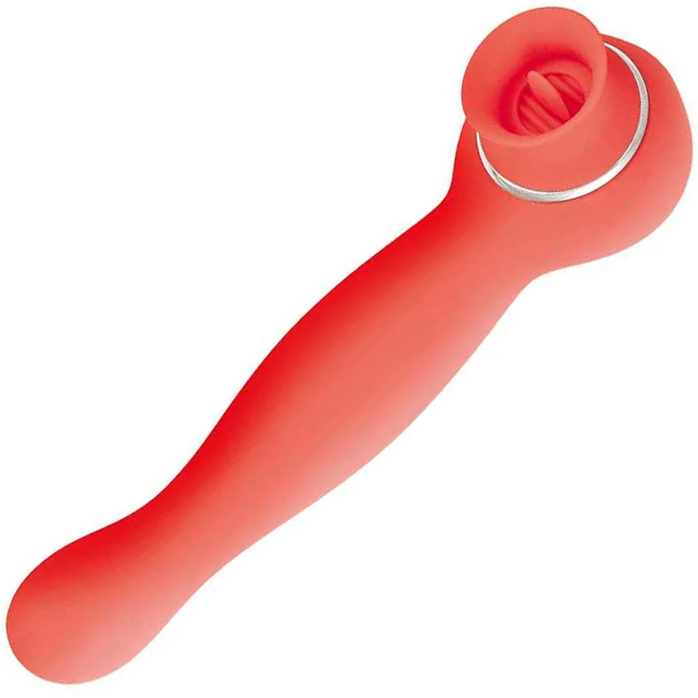 Blaze Lucious Licker Dual Action Personal Vibrator, 8.25", Coral